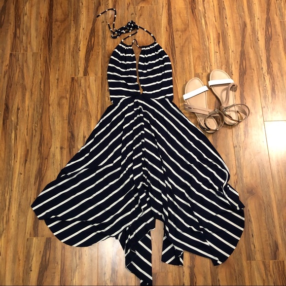 Striped Halter Dress - Picture 2 of 4